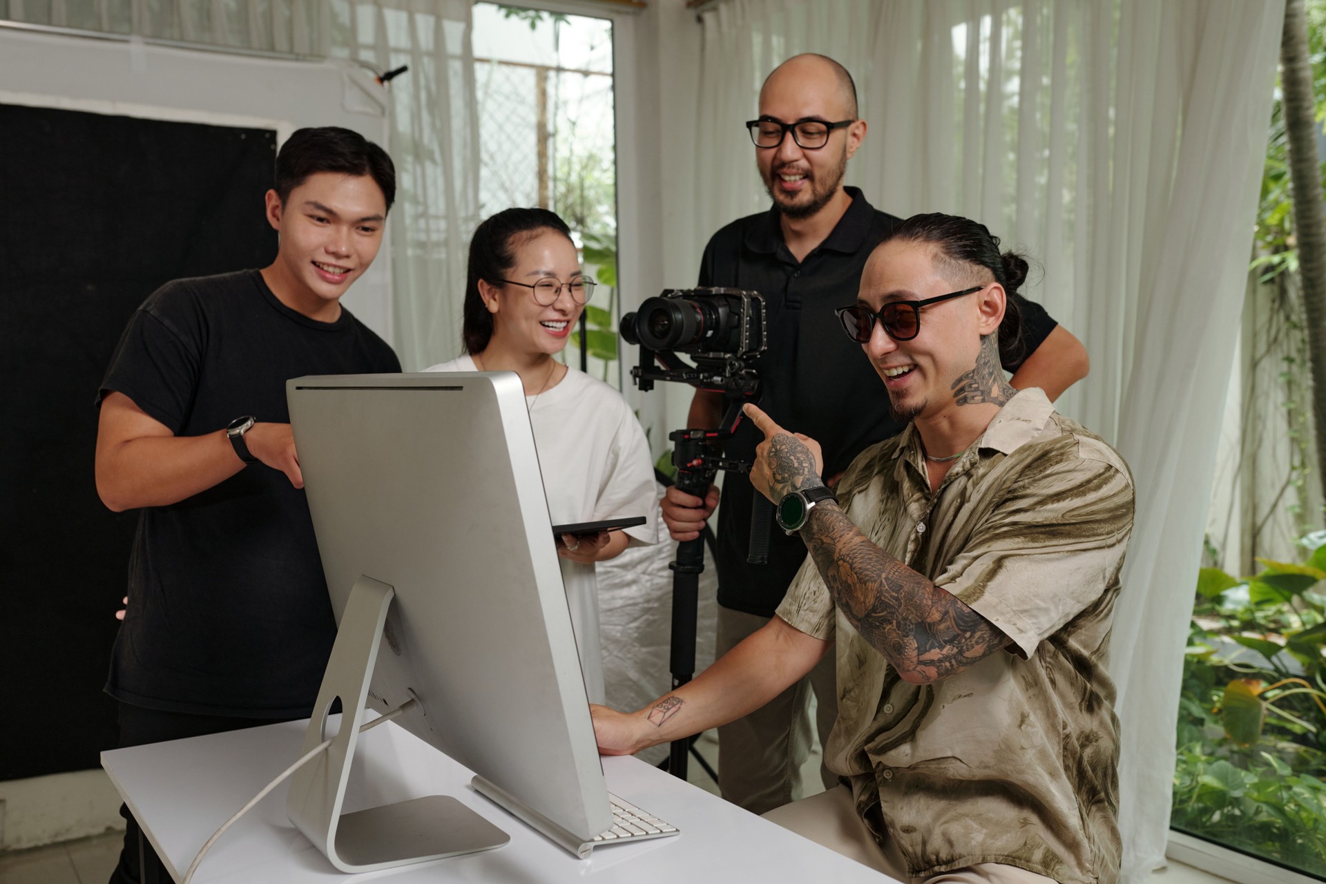 Director Working With Crew In Office